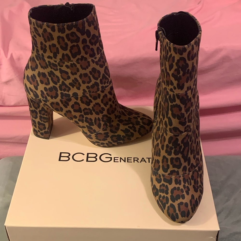 BCBGeneration 7 Leopard booties new in box